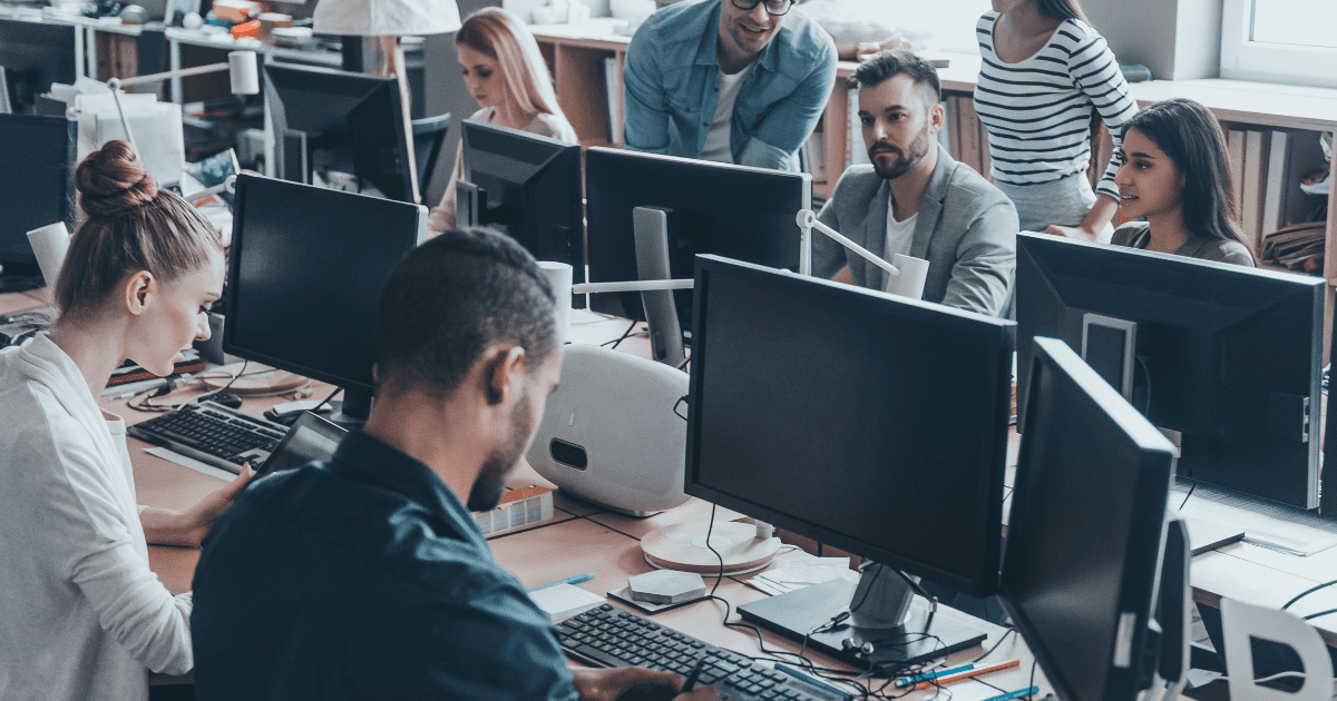 People working in the office