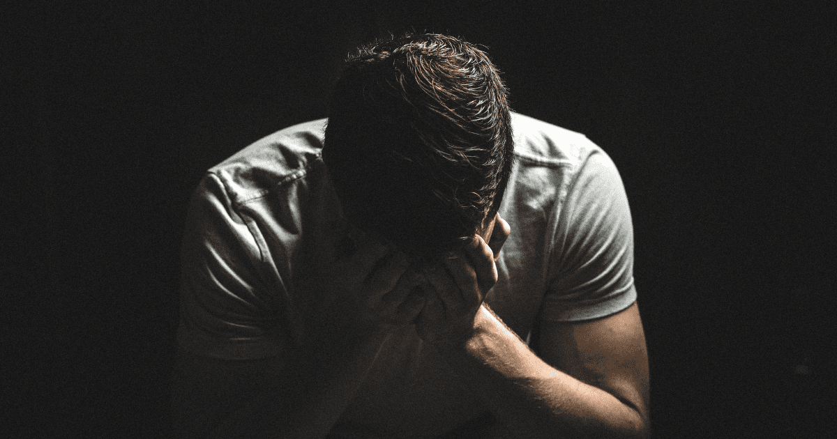 man in distressed state