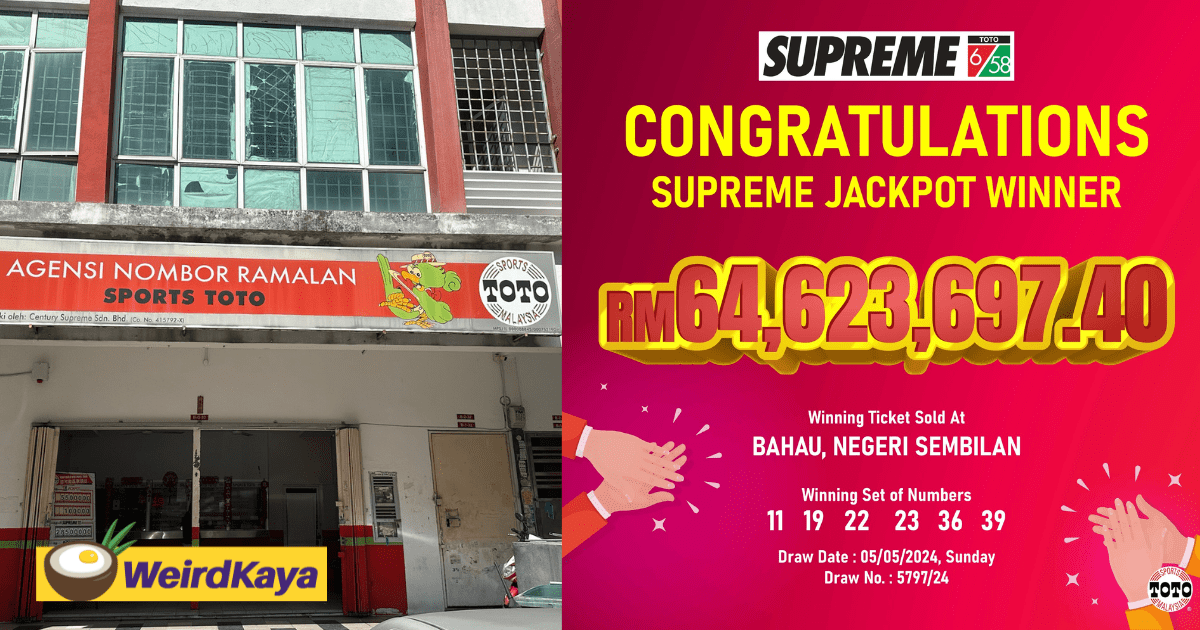 A M'sian In Negri Sembilan Just Won A RM64mil Jackpot & We Kinda Wished It Was Us