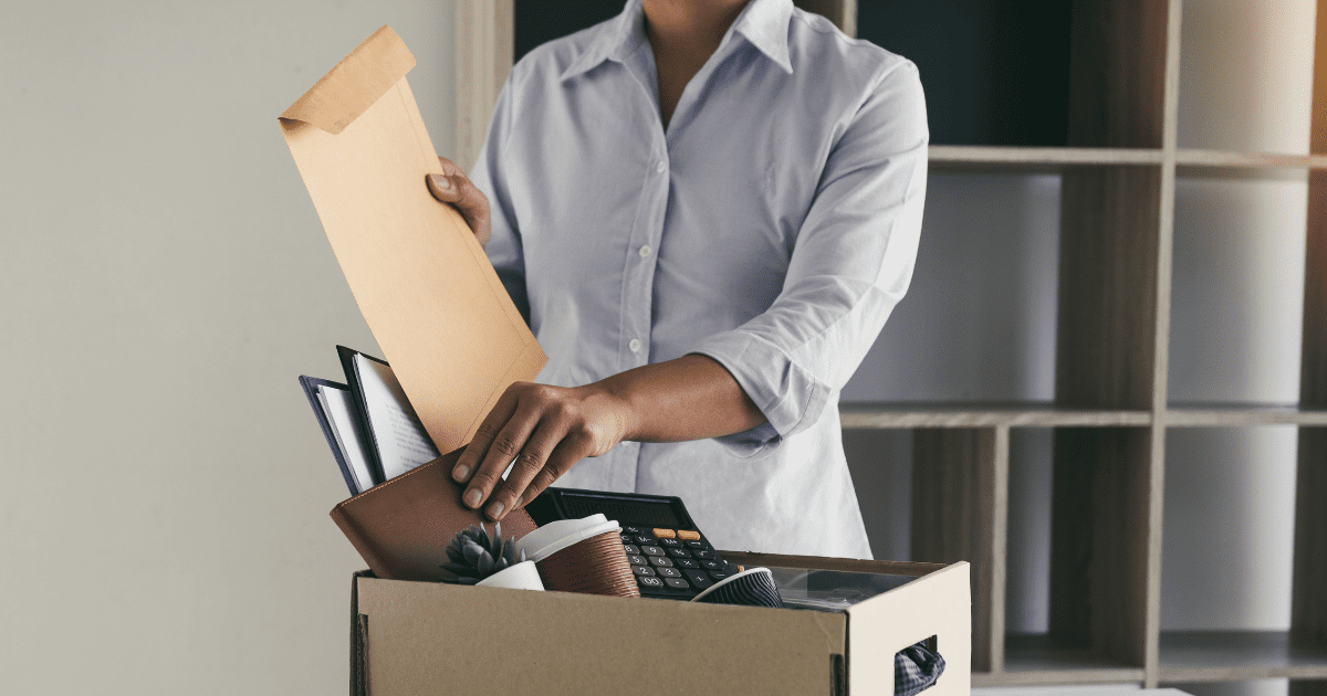 packing stuff after resignation