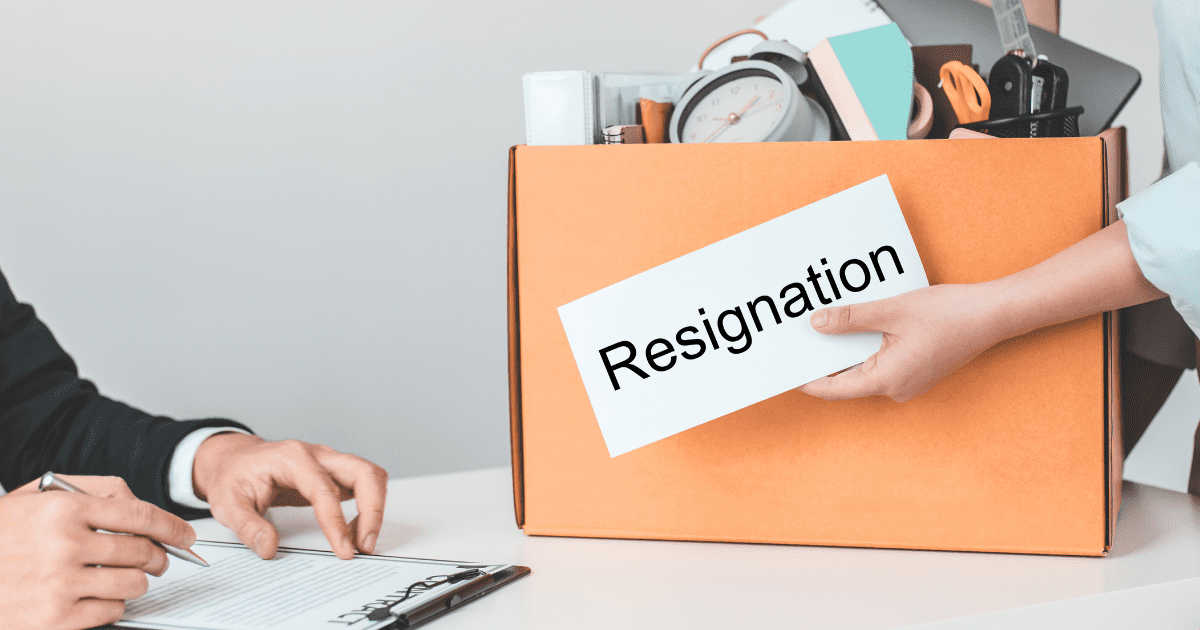 resignation box