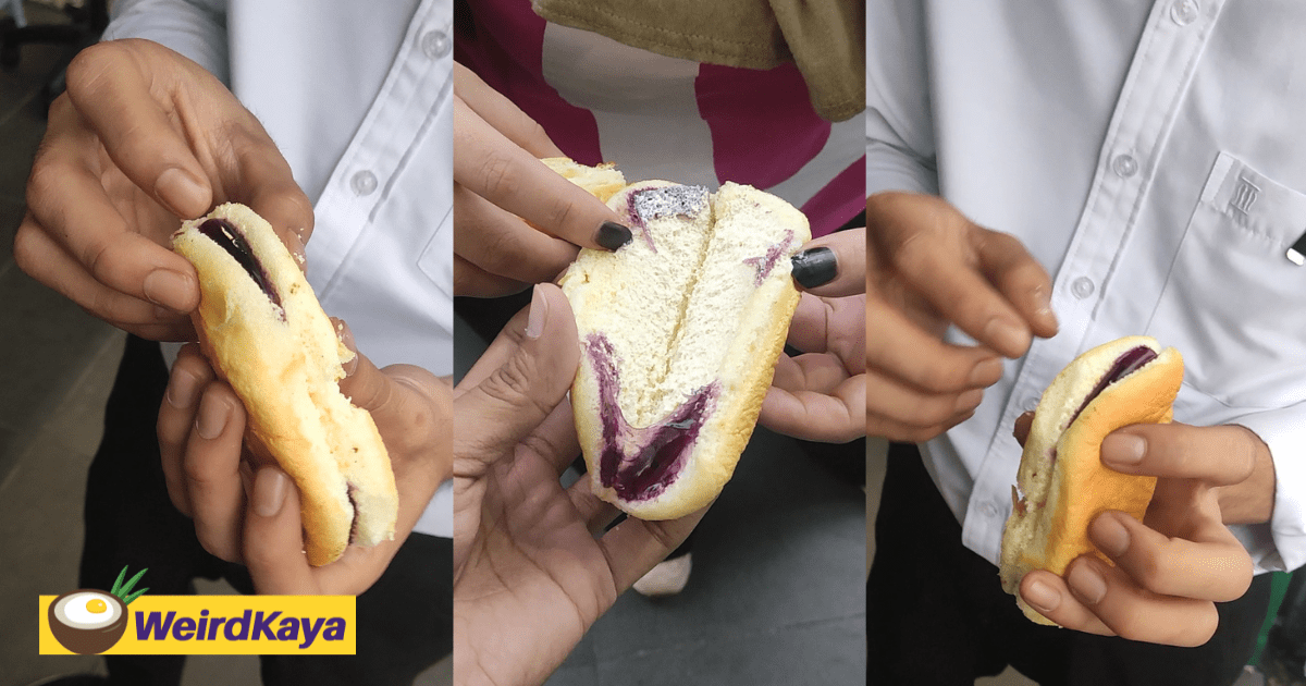 'Surprise Mother-' - M'sians Feel Cheated After Buying RM12 Bun Only To Have Purple Jam Filling On The Edge