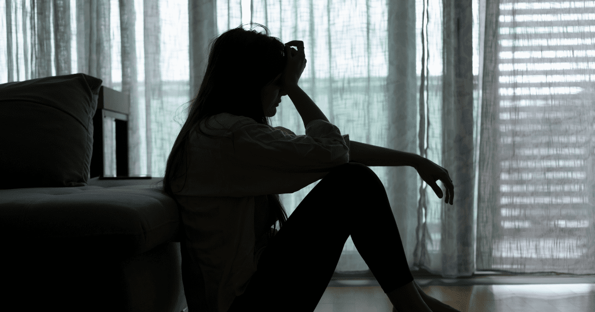 woman in depressed state