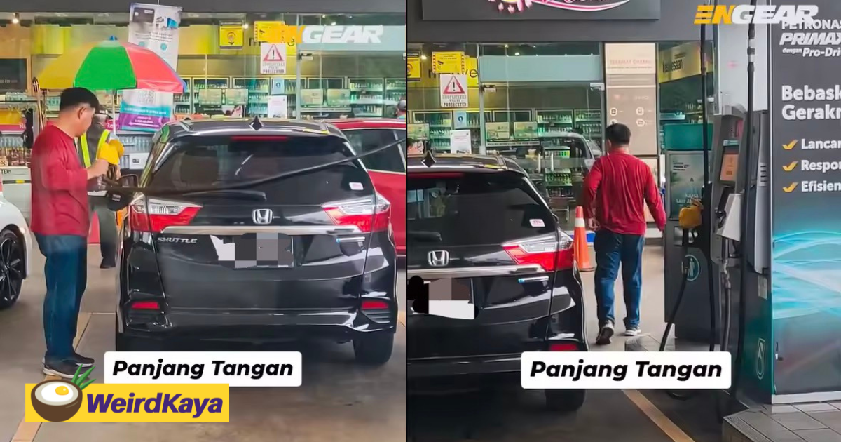 Man With SG-Registered Car Plate Caught Pumping RON95 At KL Petrol Station
