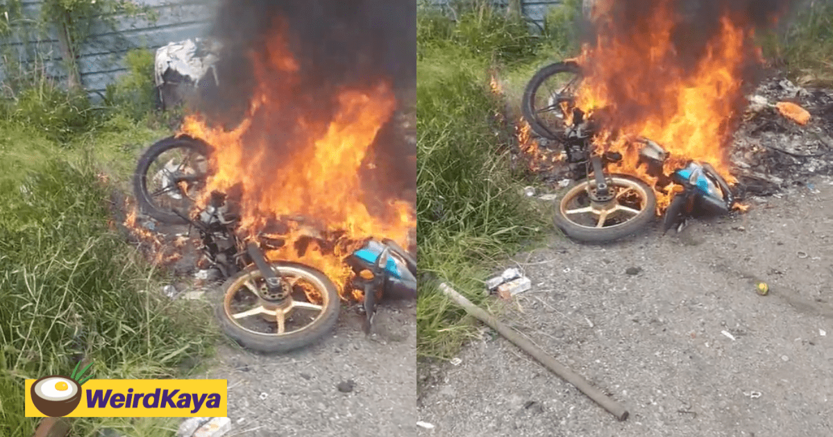 M'sian Man Burns Motorcycle Given To Worker After He Tested Positive For Drugs
