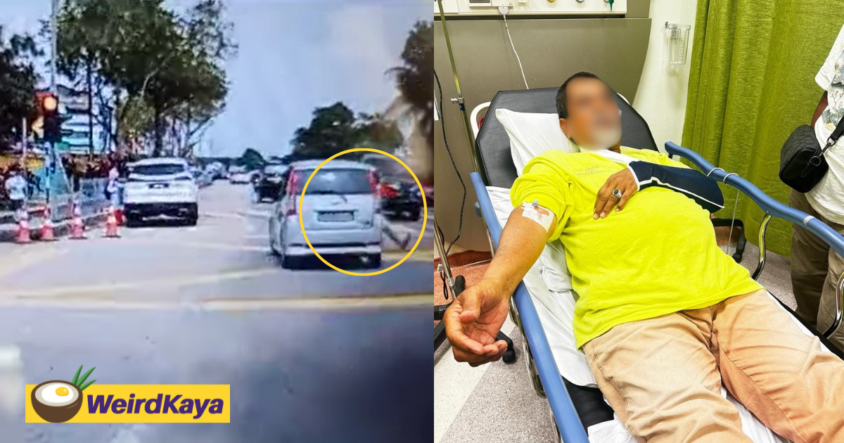 'It's His Fault!' — M'sian Driver Hits Traffic Warden After Beating Red Light, Says He Shouldn't Be Standing There