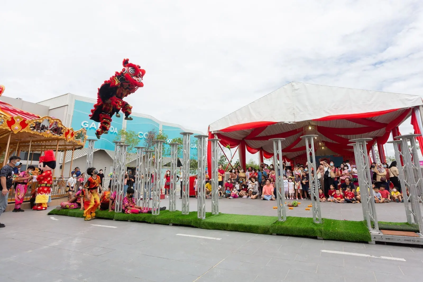 lion dance at gamuda cove