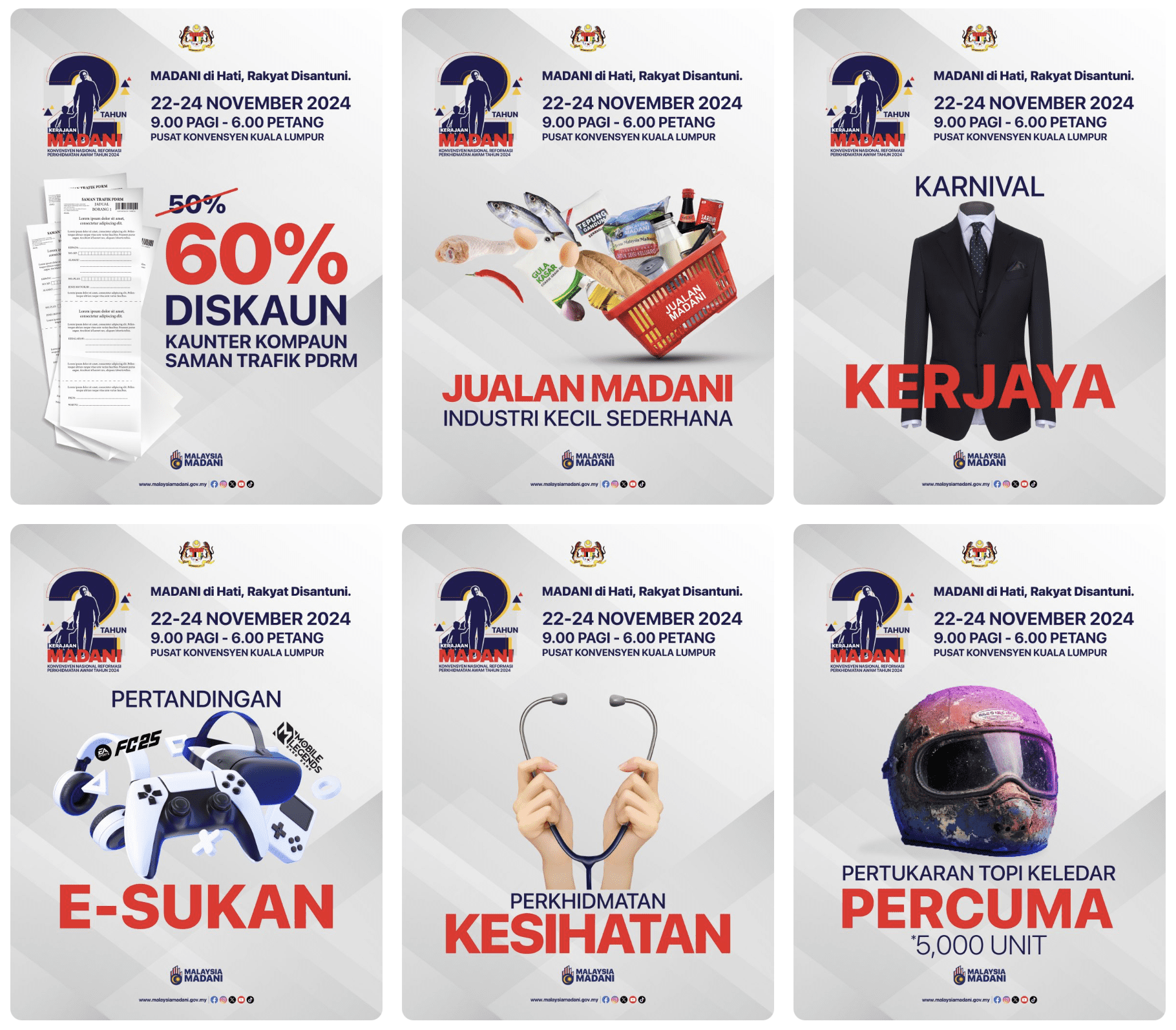 List of activities available for MADANI 2nd year anniversary