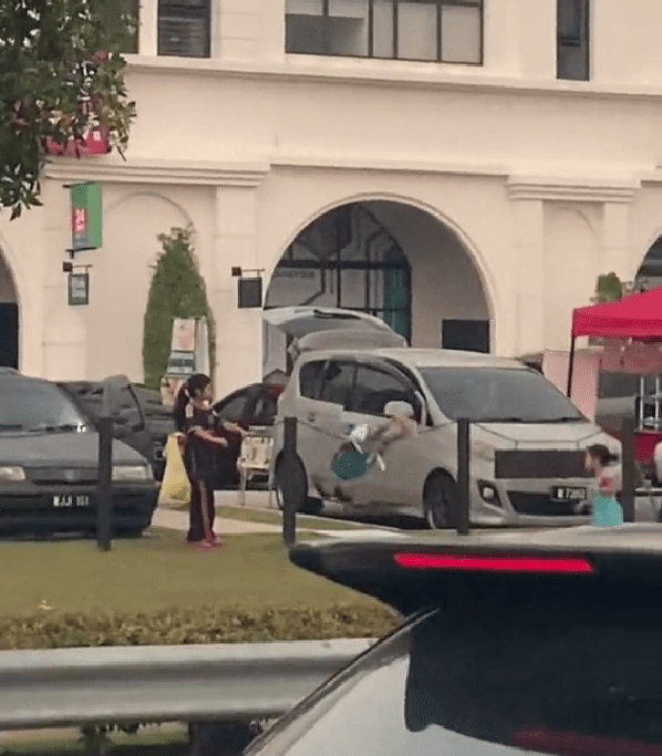 Little girl doing a flip