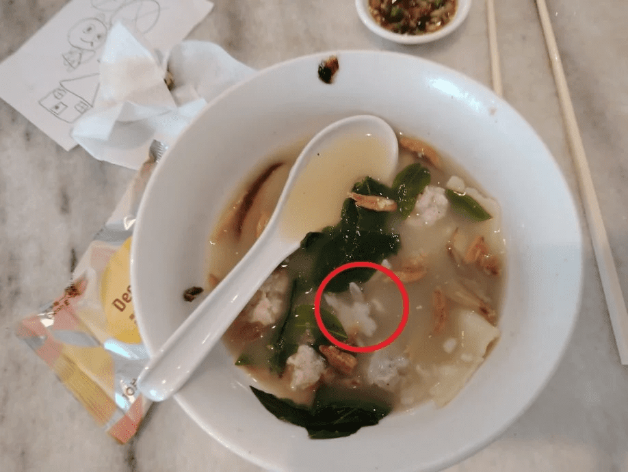 Lizard head spotted inside food