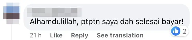 Loan paid off PTPTN seach notice post