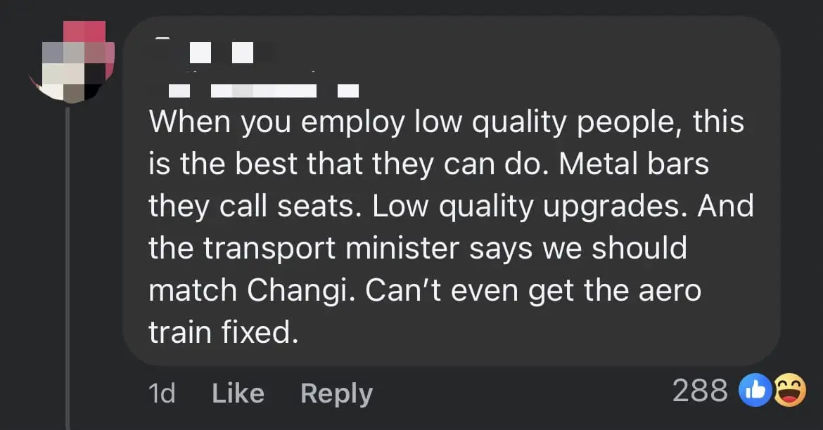 M'sians Mock Newly-Installed Metal Benches At KLIA That Claim To Give 'Enhanced Comfort' comment 4