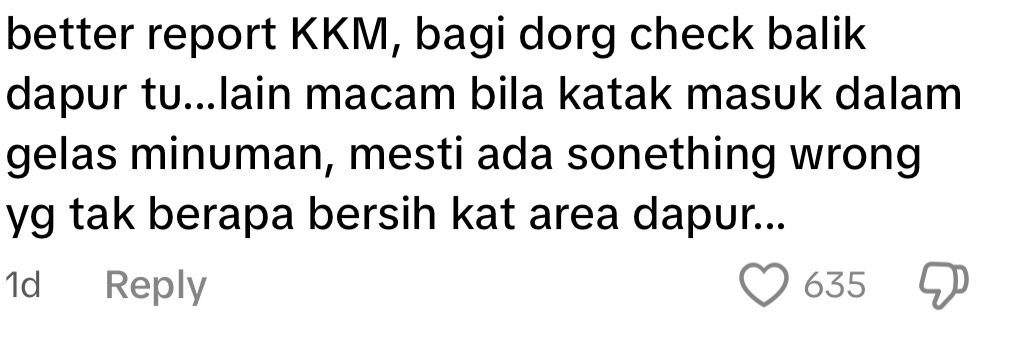 msian finds frog inside drink, restaurant no apology comment1