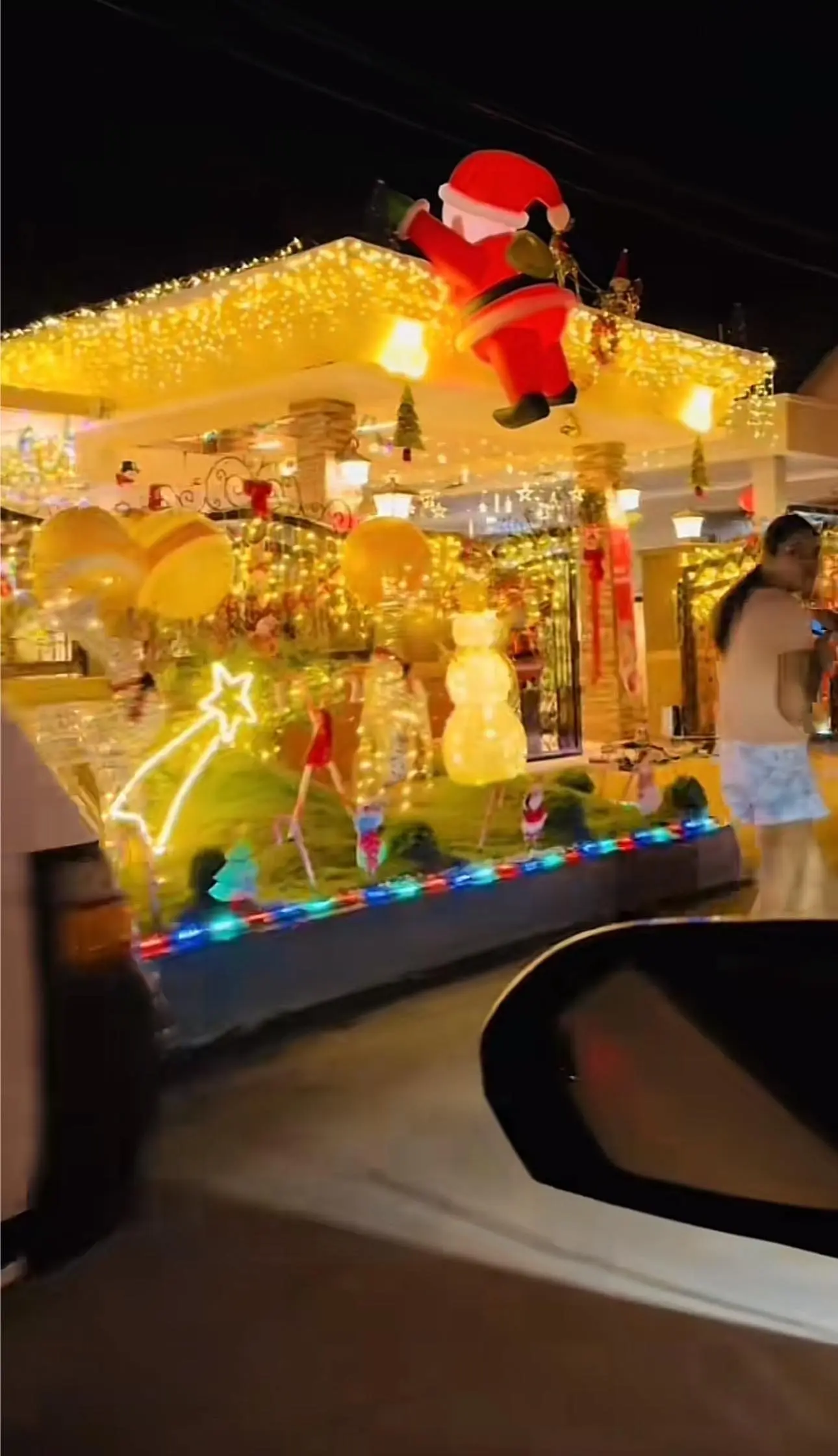 Santa on top of the roof