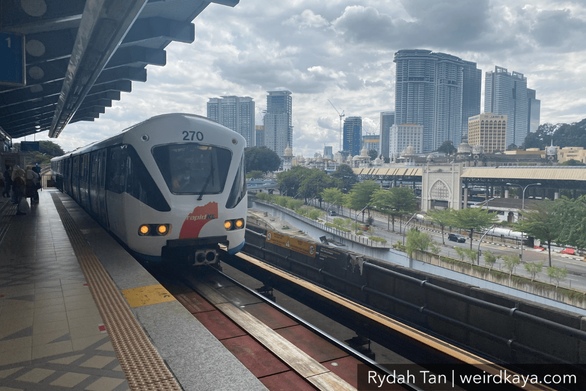 LRT to the station RapidKL