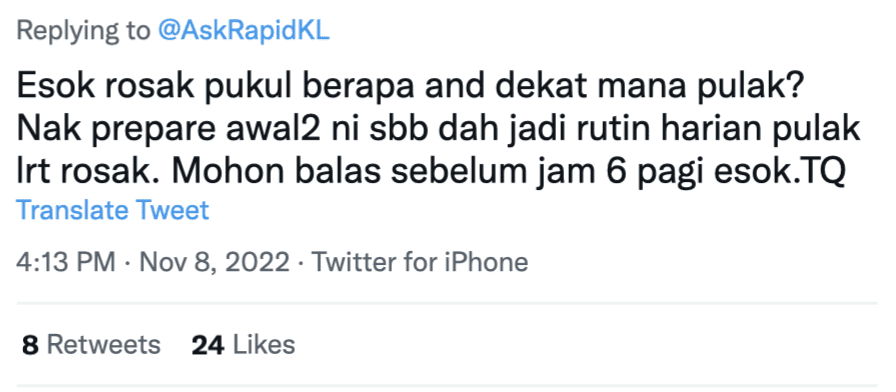 LRT kelana jaya down again comment 01