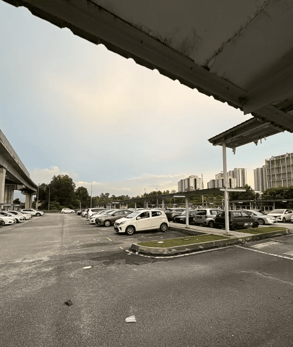 LRT station parking lot