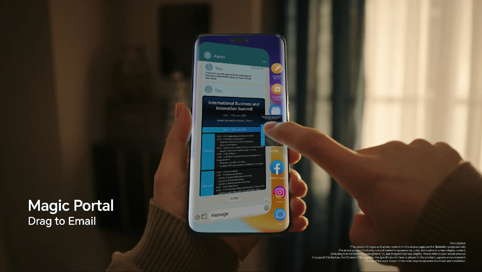 Magic Portal - HONOR - Drag to Email
