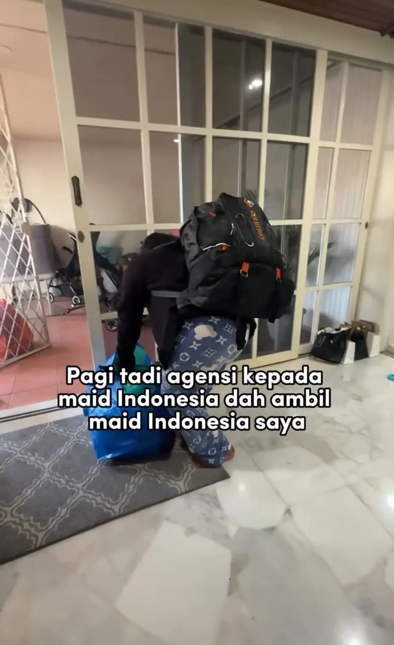 maid leaving the house