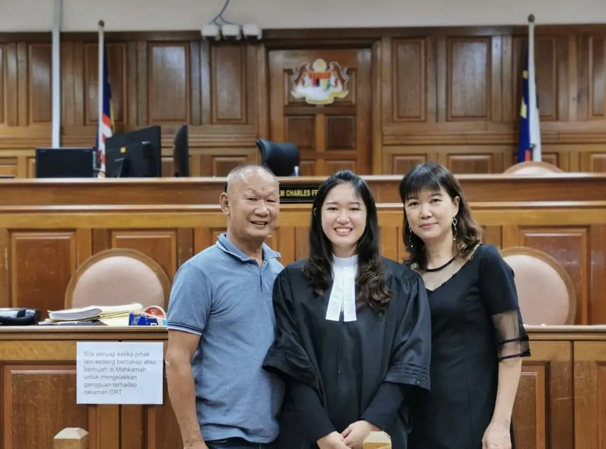Malaysia Lawyer and her parents