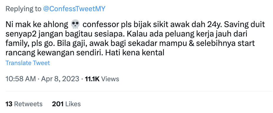 Malaysian mum RM800 comment 03