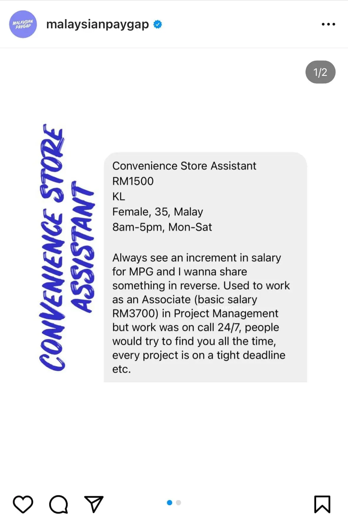 Malaysian quits RM3,700 job to work as cashier1