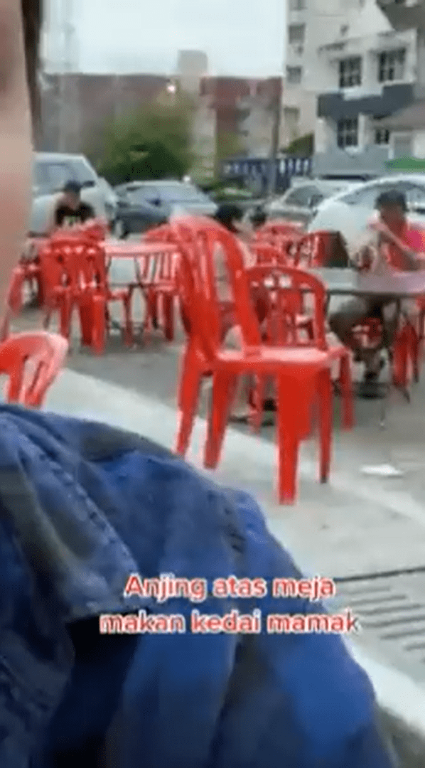 M'sian Man Spotted Putting Dog On Top Of Table At Mamak Stall, Sparks Outrage Online