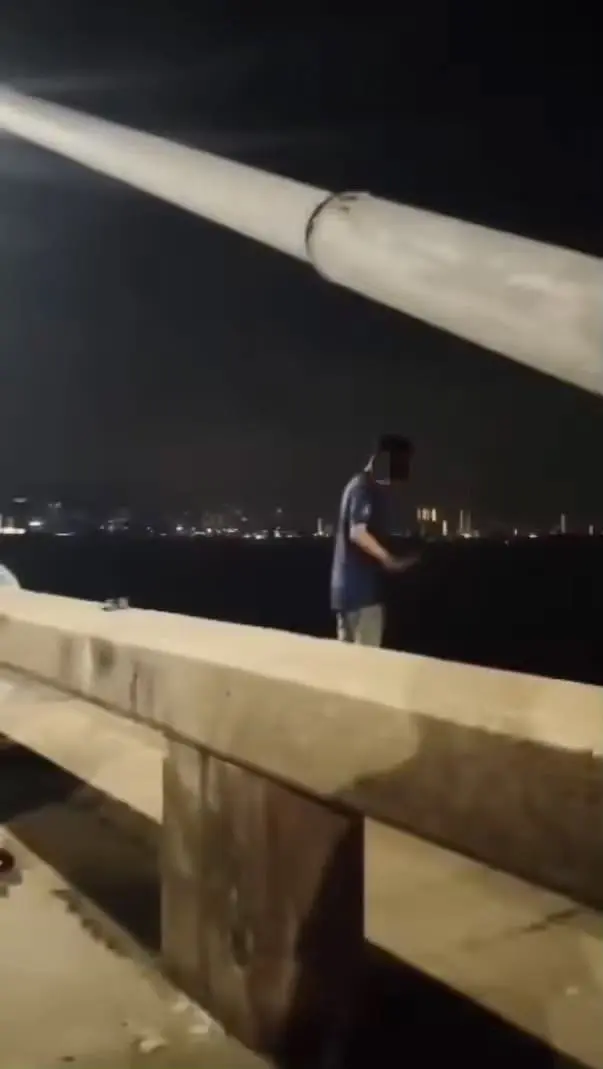 Man about to jump off Penang Bridge