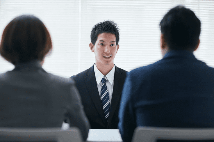 Man at a job interview