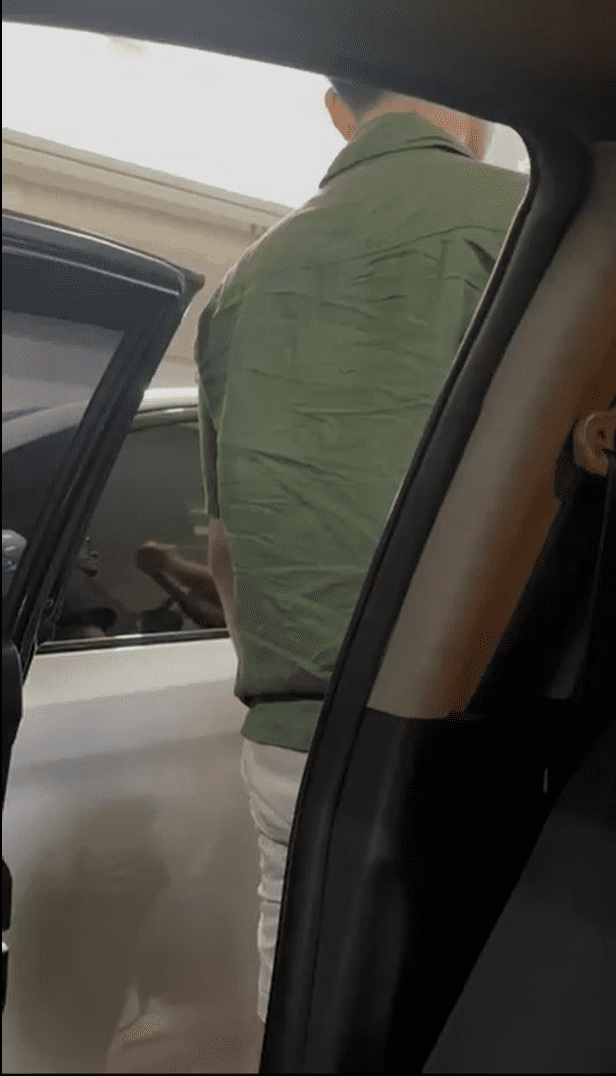 Man balls his fists at Megat