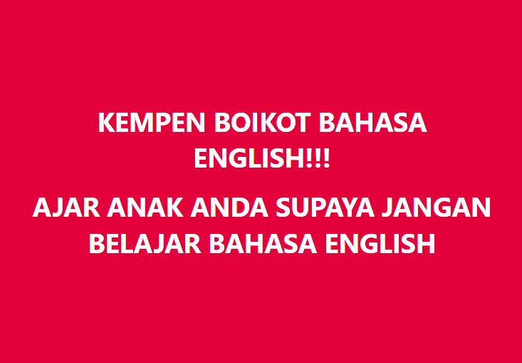 Man calls for English to be boycotted