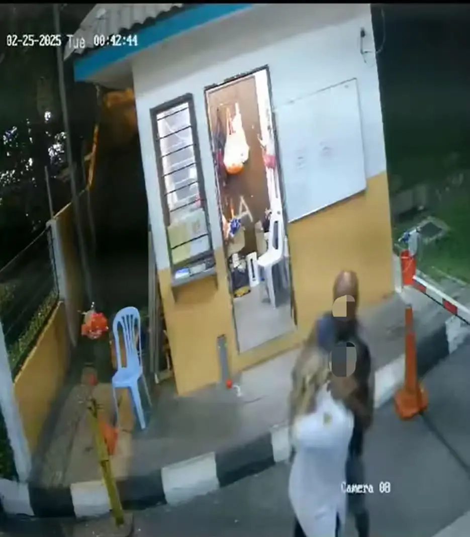 Man chokes female security guard