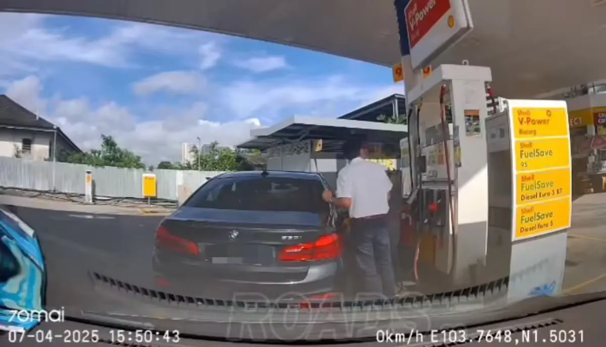 Man pumps RON95 into SG-registered BMW