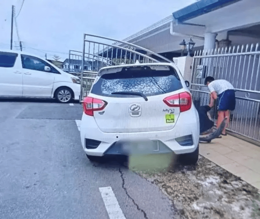 Man runs Myvi over debtor over RM25