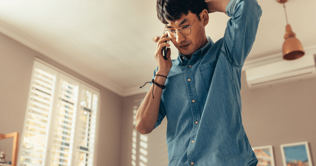 man talking in phone