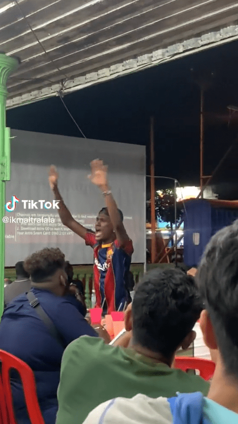 Man protesting dark TV screen