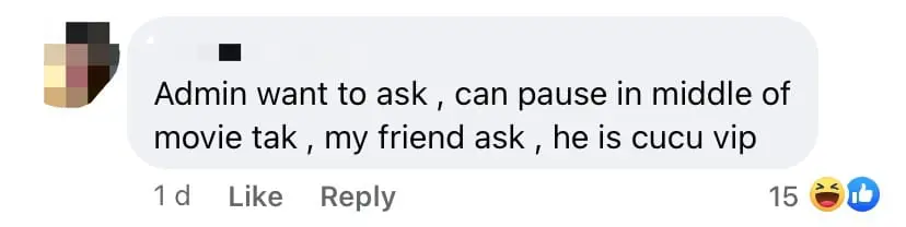 many poke fun at TGV movie restart at GSC facebook page comment 05