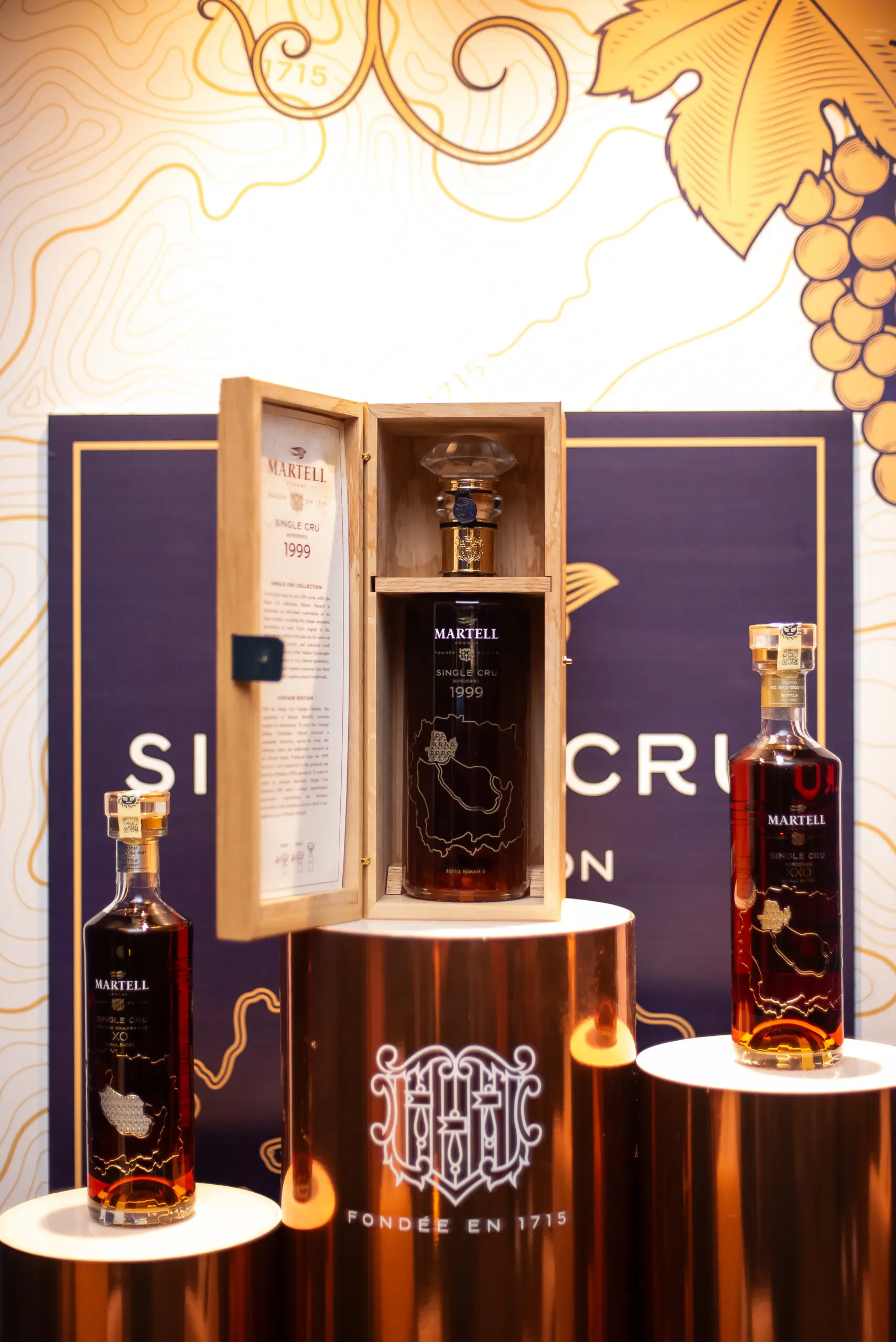 Martell Single CRU Launch Premium bottles