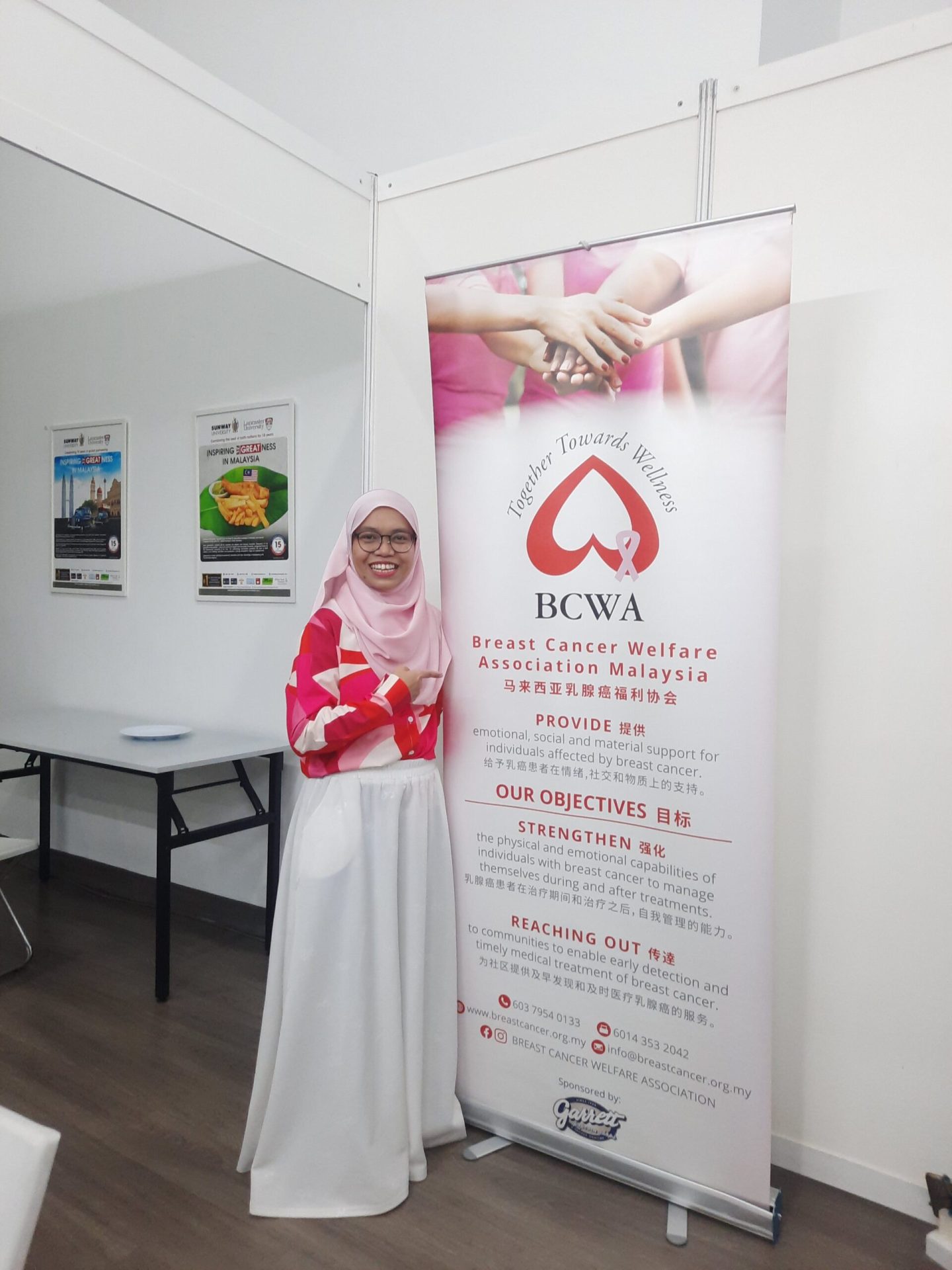 Mazwin with BCWA banner