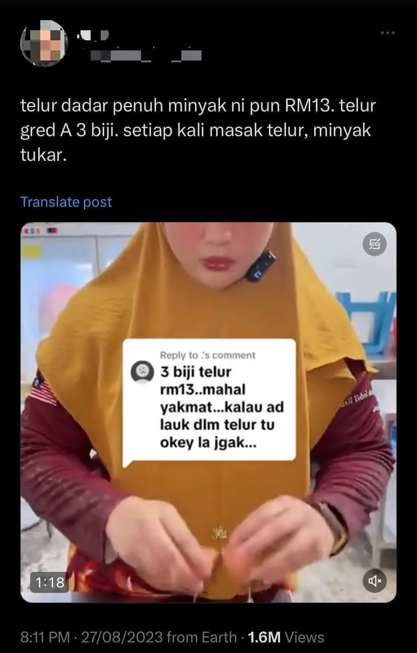 comment - M'sian Woman Sells Thai-Styled Omelette For RM13, Netizens Say It's Not Worth It & Too Oily 