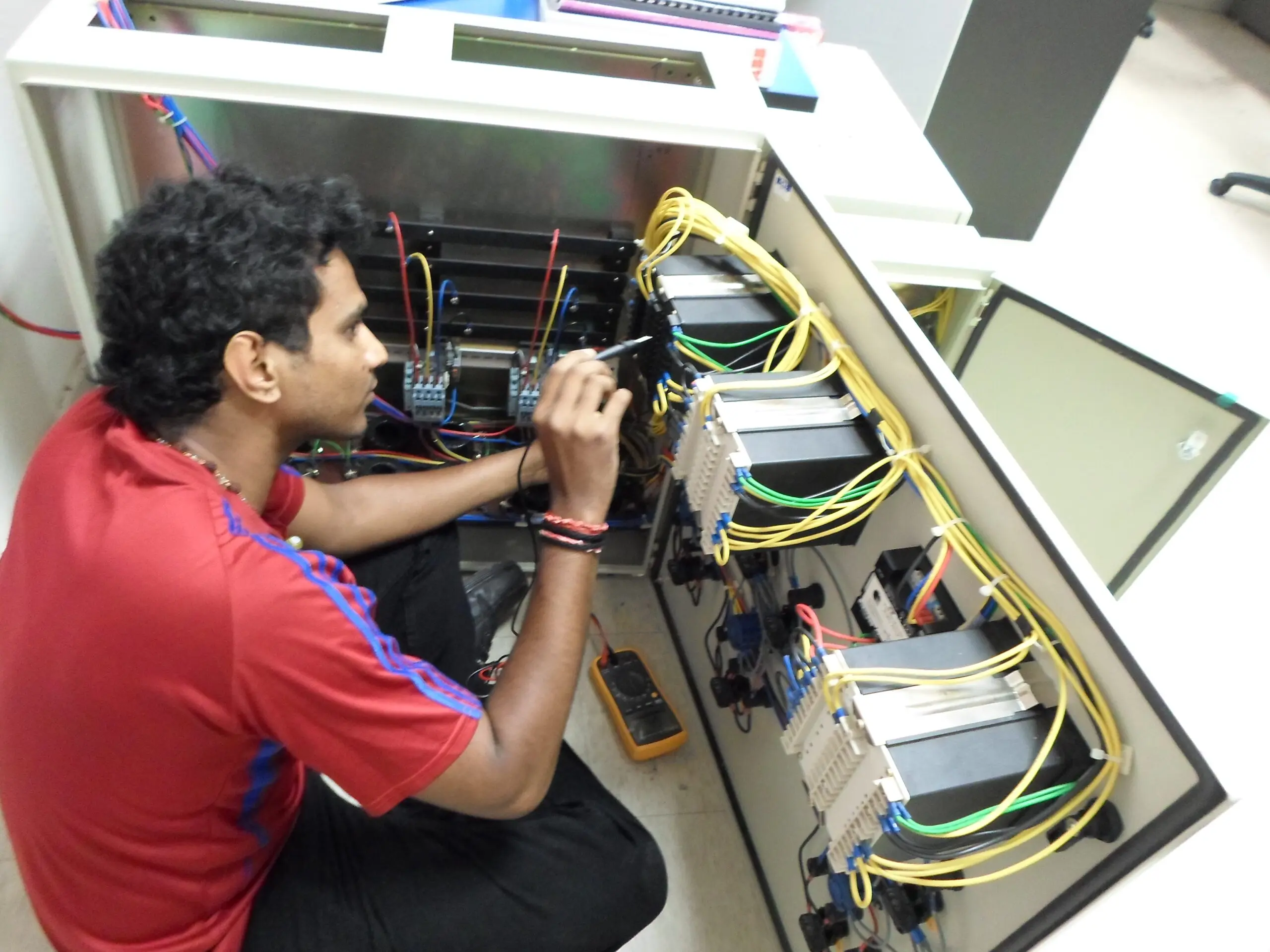 Selvakumar Mariappan working on his FYP