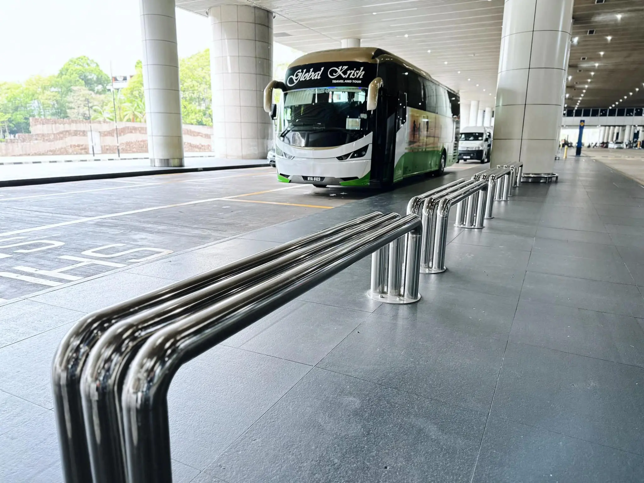 Metal benches at KLIA