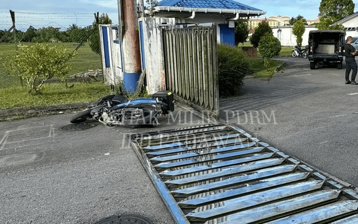 Metal gate which killed snatch thief in Kuching