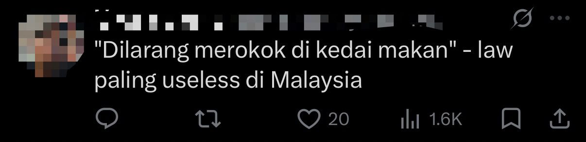 MOH Officer Caught Smoking At Mamak, Sparks Online Criticism comment 2