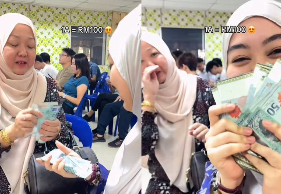 mother giving money to maryam