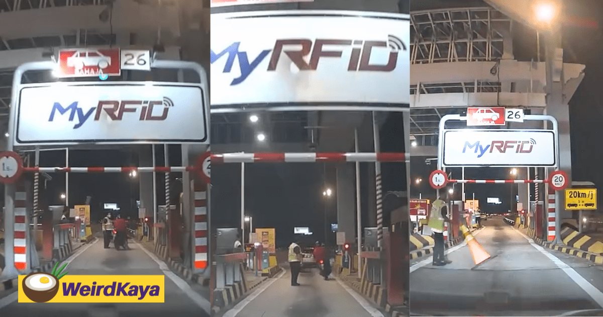 Motorcyclists Tailgate A Car In RFID Lane In Penang, Causing Malfunction And Closure