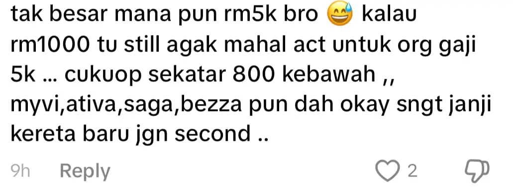 M’sian Claims It’s Unfair For Men With RM4K Salary To Not Buy Honda Cars For Their Families comment