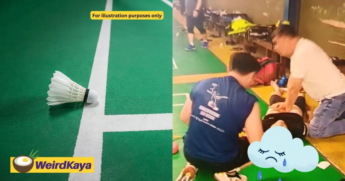 M'sian Collapses While Playing Badminton, Dies As No One Knew How To Do CPR Or Use AED