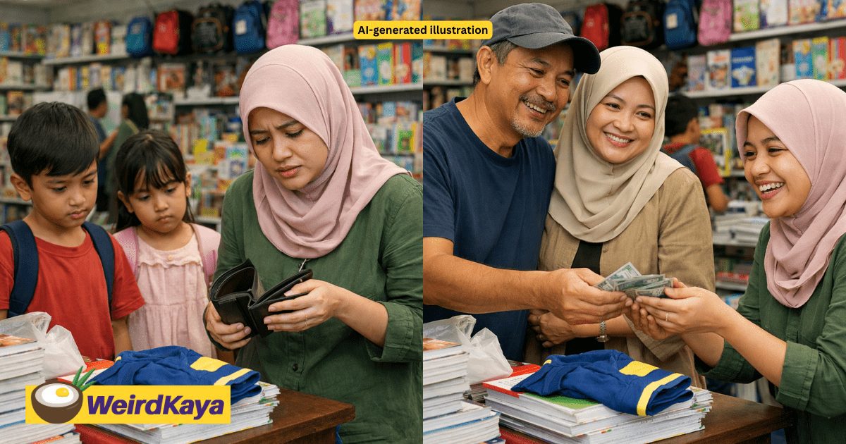 M'sian Couple Helps Woman Who Cancelled RM500 School Book Purchase As She Didn't Have Enough Cash