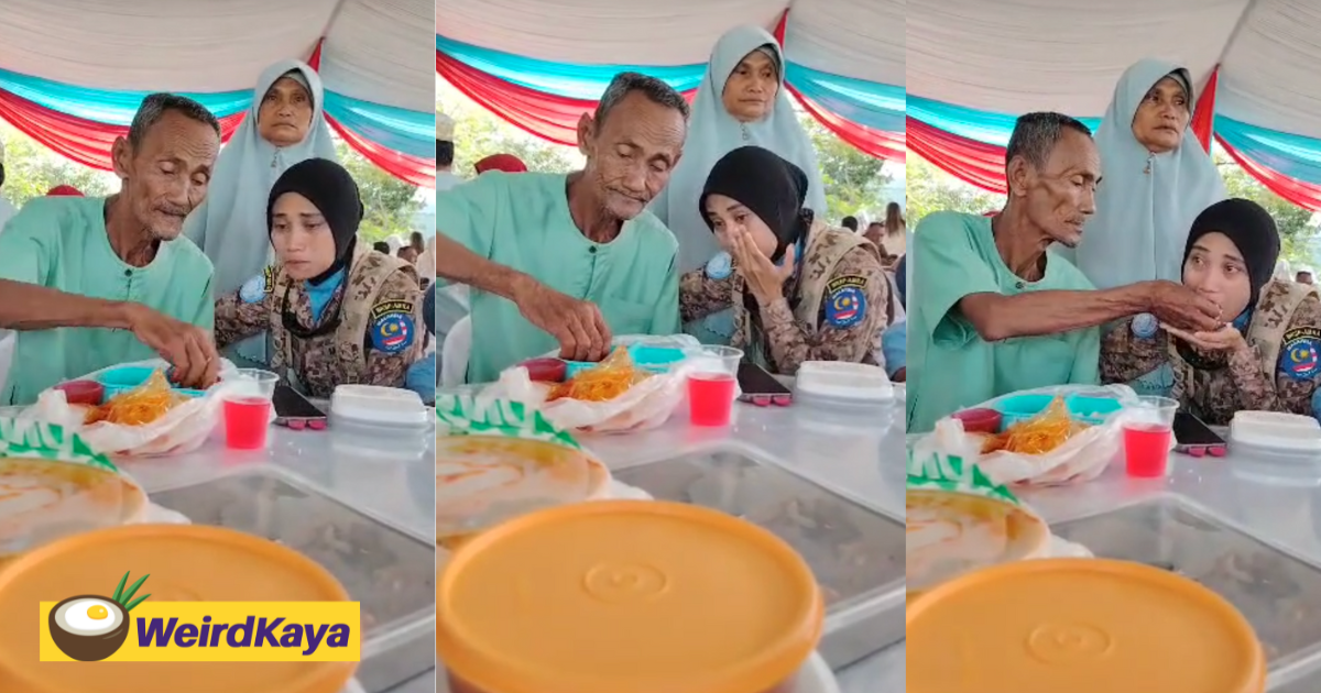 M'sian Dad Feeds Daughter Her Favourite Sambal Prawn Before She Leaves For Lebanon On Peacekeeping Mission